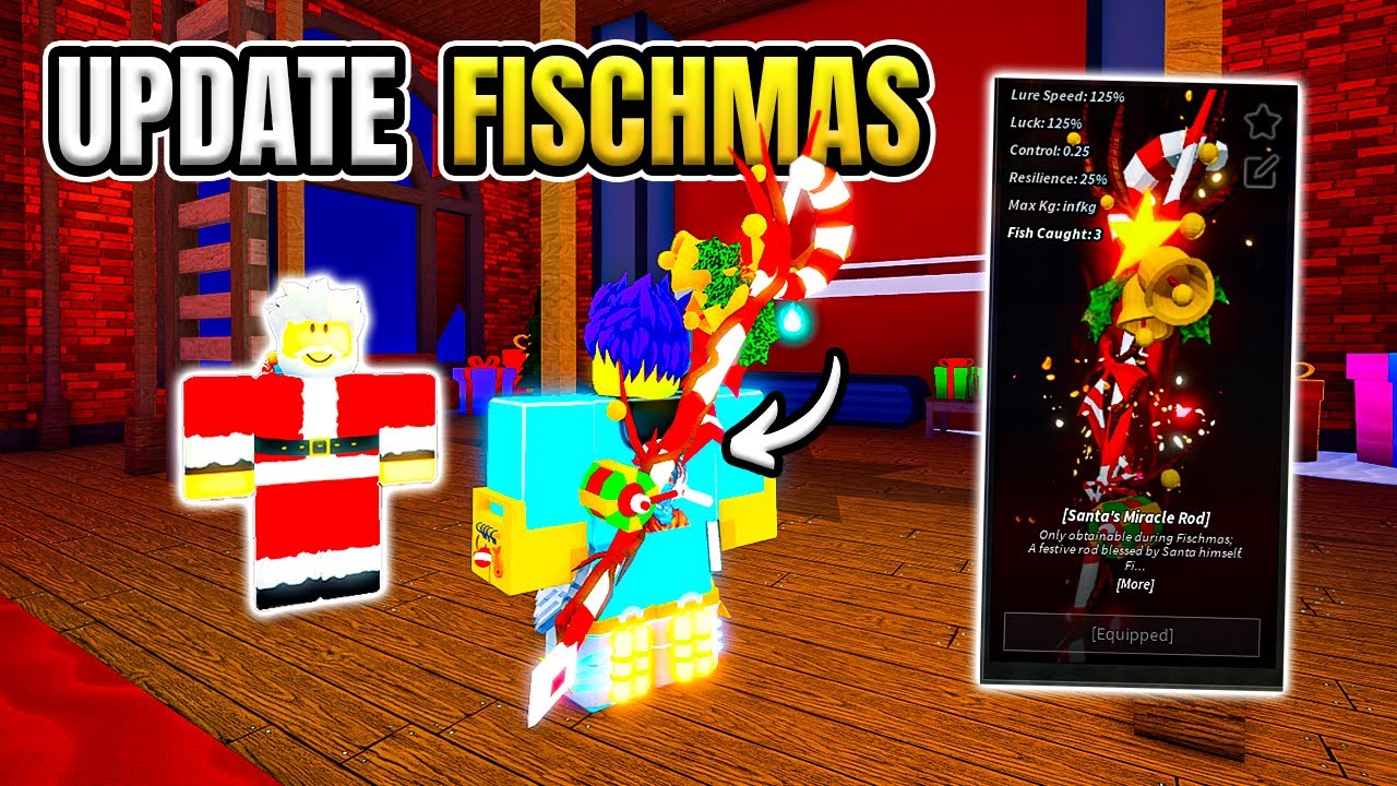 C&aacute;ch Lấy Santa's Miracle Rod 🎅 Trong Update Fischmas Của Fisch + 2 Code Mới