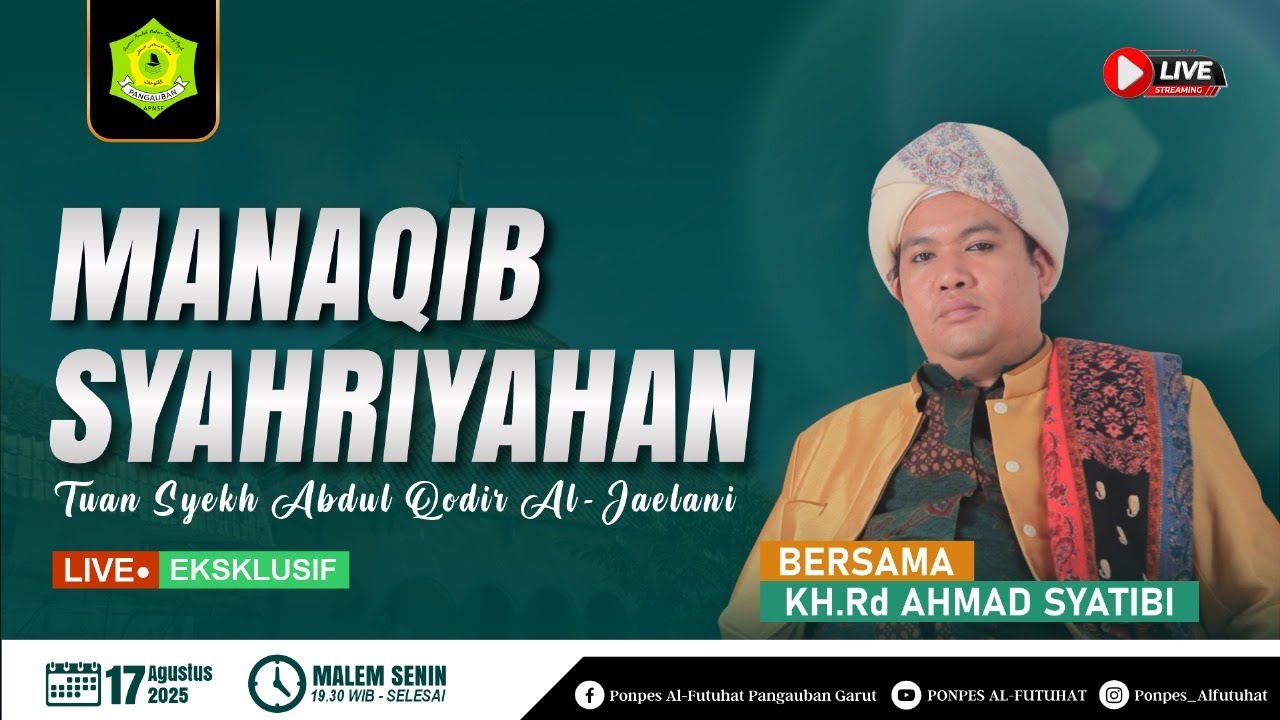 🔴LIVE ll MANAQIB SYAHRIYAHAN  (TUAN SYEKH ABDUL QODIR JAELANI)