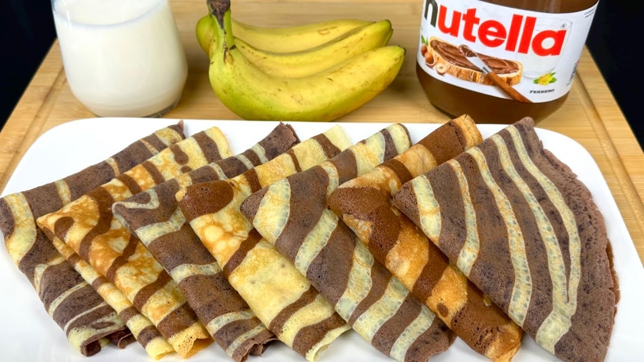 RECETTE DE DÉLICIEUSES CRÊPES TOURBILLONS CHOCOLAT VANILLE 🥞 FACILE, RAPIDE À FAIRE POIR LE GOÛTER