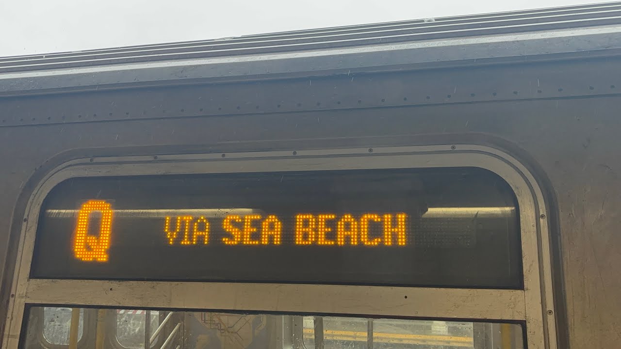 R160B Alstom Q train: Canal Street to Coney Island-Stillwell Avenue (via Whitehall/Sea Beach)