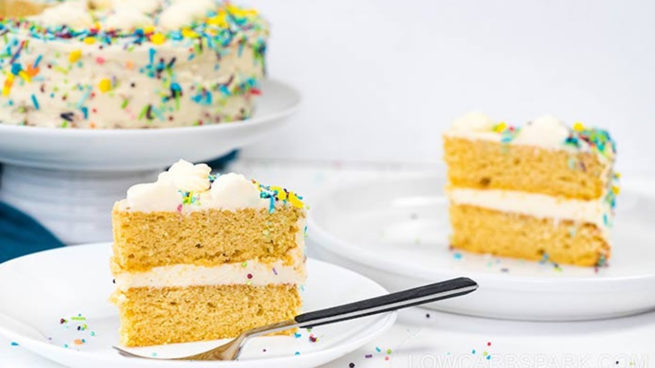 The Best Birthday Keto Vanilla Cake I've Ever Had - Only 4g Carbs
