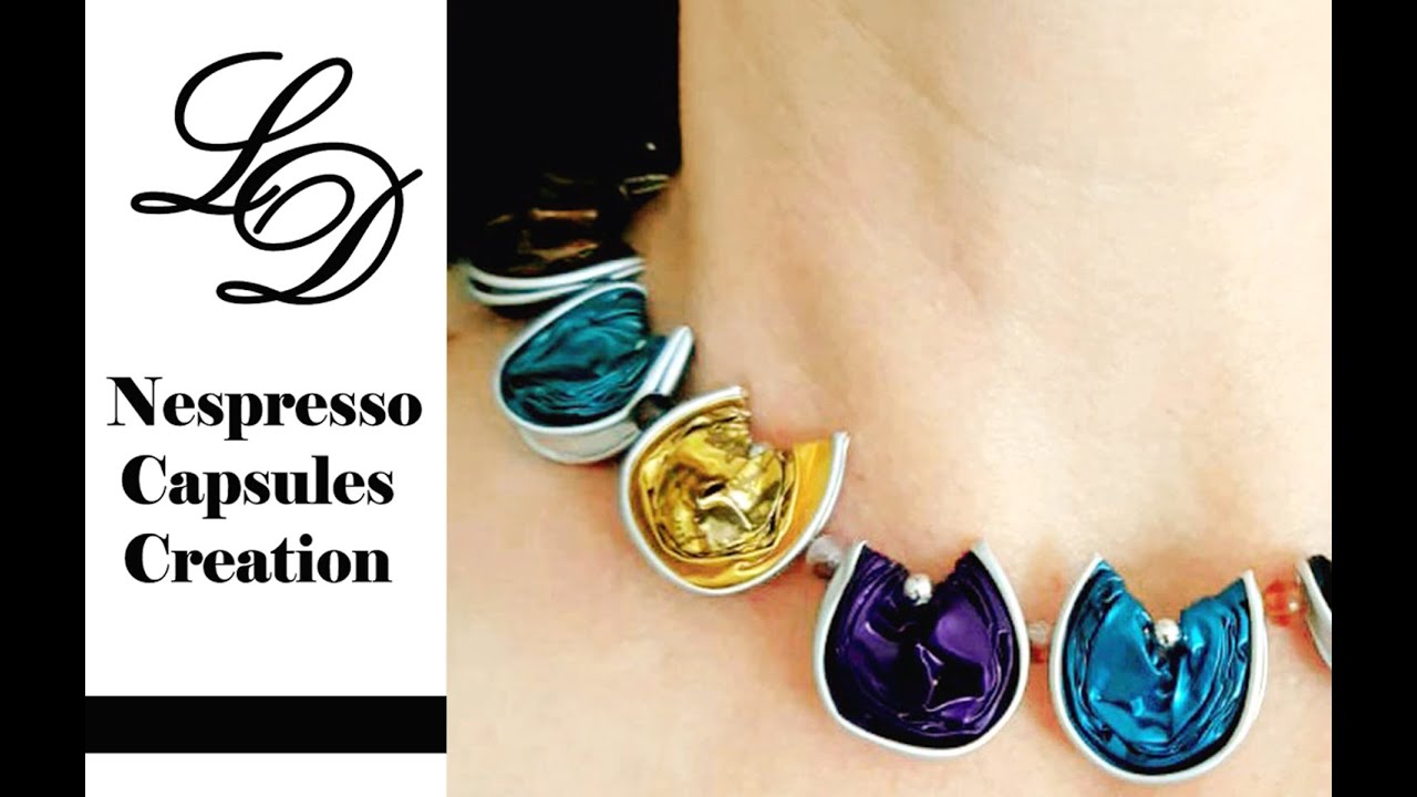 How to Recycle Coffee Pods - Easy DIY Nespresso Capsules Neckless- Jewelry Recycling - Zero Waste