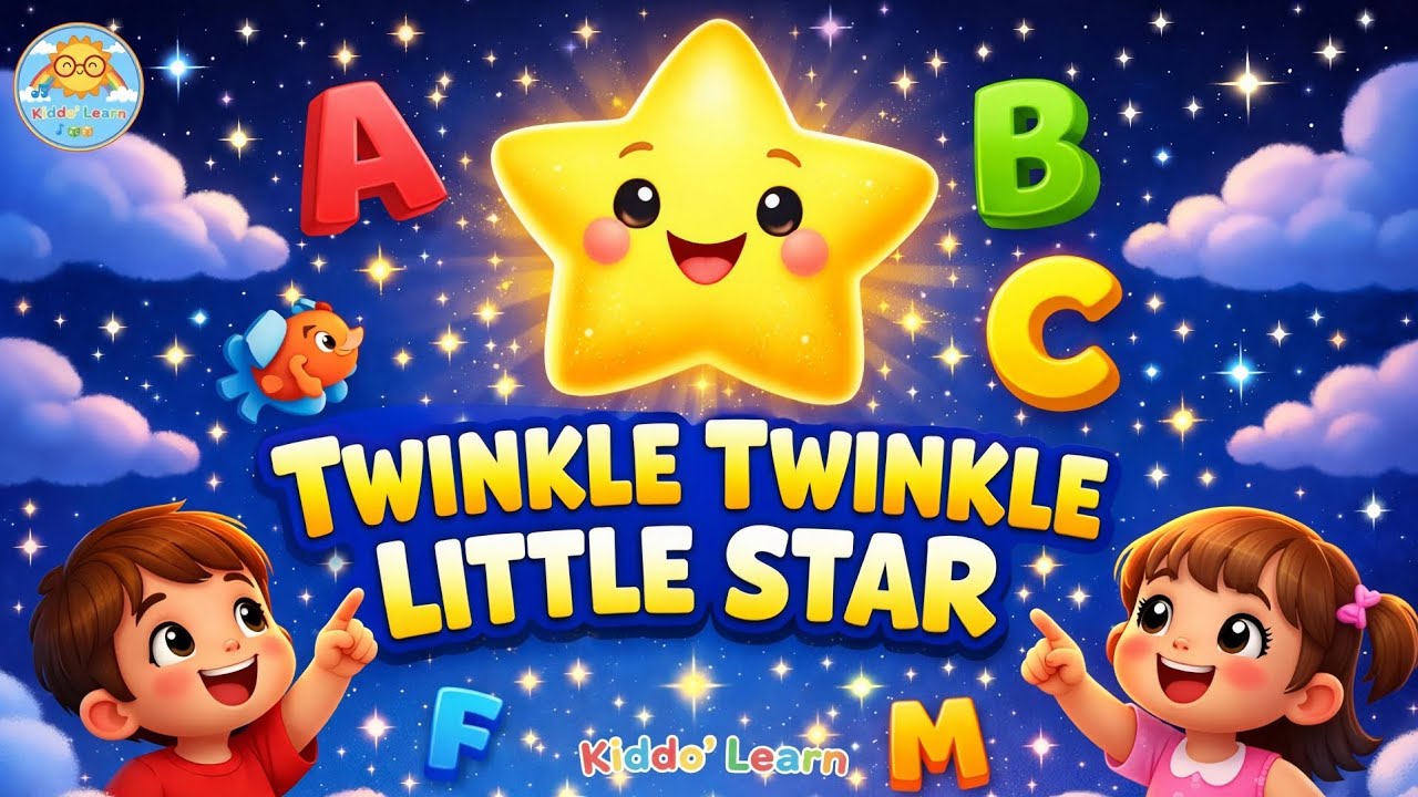Twinkle Twinkle Little Star 🌟 | ABC Alphabet Song for Kids | Learn Letters A-Z