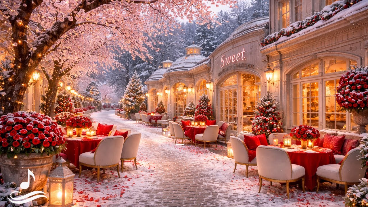 March Smooth Jazz 🌸 Spring Cafe Terrace Ambience with Candles | Relaxing Coffee Shop Jazz Music 