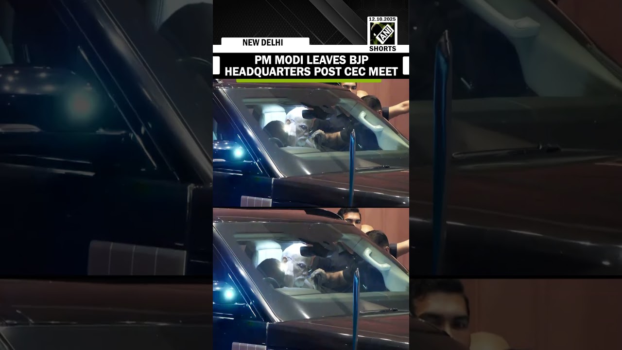 Prime Minister Modi leaves BJP Headquarters in New Delhi after chairing key CEC meeting