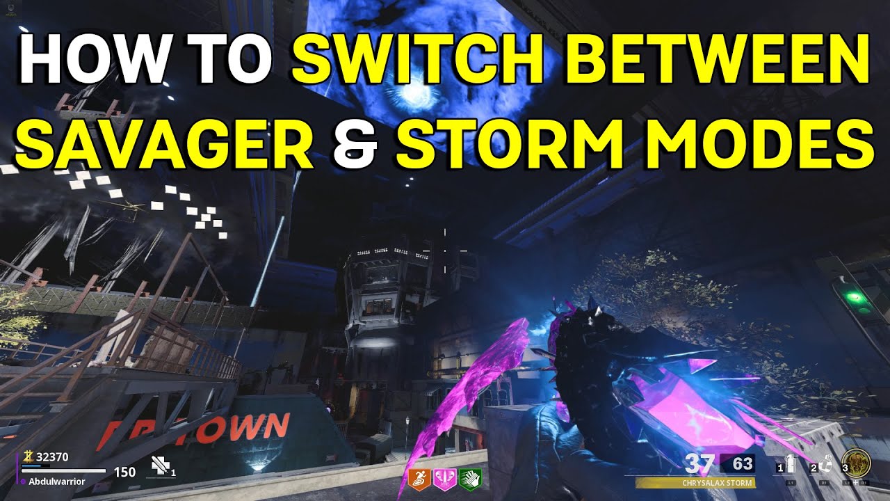 How To Alternate Chrysalax Savager(Melee) & Storm(Gun) Modes - Cold War Zombies