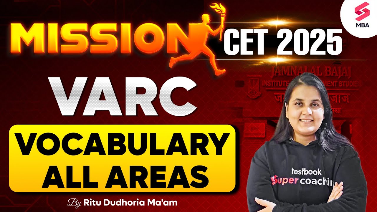 MAH MBA CET 2025 Preparation | MAH MBA CET VARC | Important Vocabulary All Areas | Ritu Dudhoria