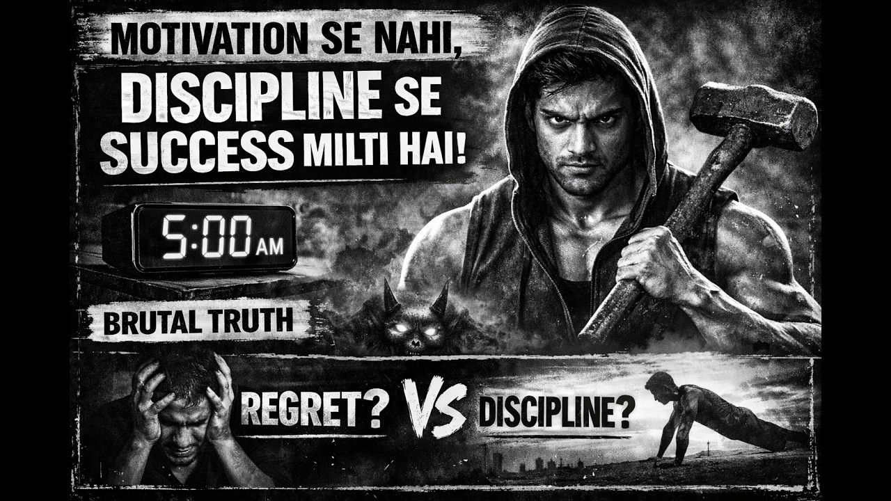 Motivation Se Nahi, Discipline Se Success Milti Hai | Brutal Truth Regret Ya Discipline? #discipline