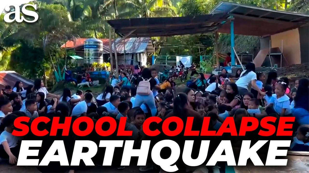 SHOCKING FOOTAGE: ROOF COLLAPSES in Philippine SCHOOL after powerful 7.8 EARTHQUAKE