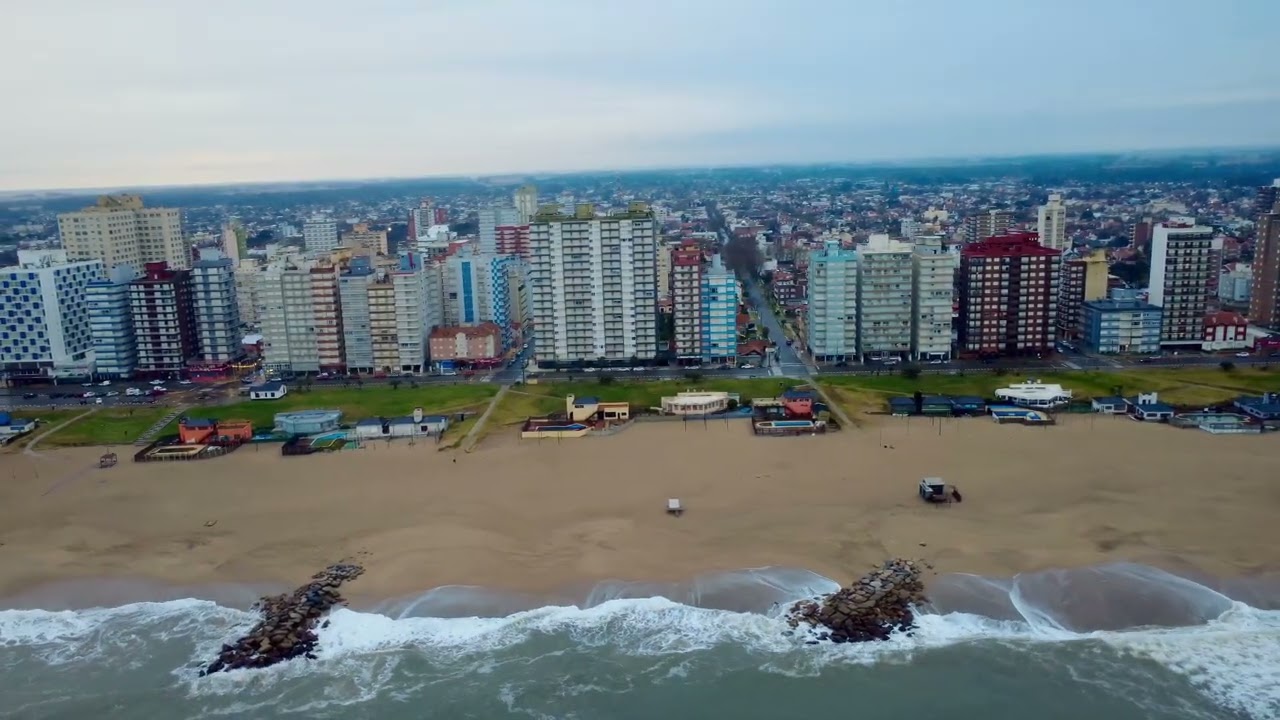 Volando sobre Miramar Buenos Aires Argentina DRONE FOOTAGE