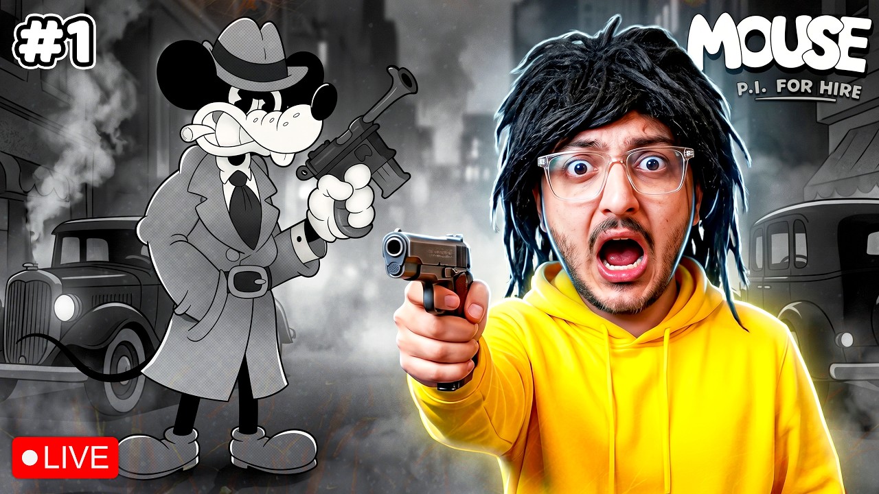 🔴Mickey Mouse Jaisa Black & White World?! 😨 | MOUSE P.I. For Hire LIVE