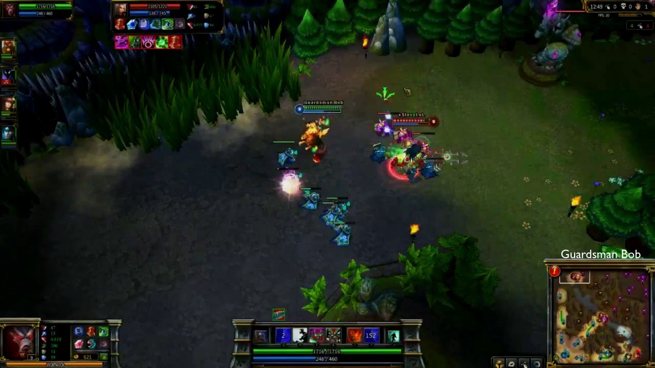 League of Legends| WarWick Gameplay 1 - Guardsman Bob