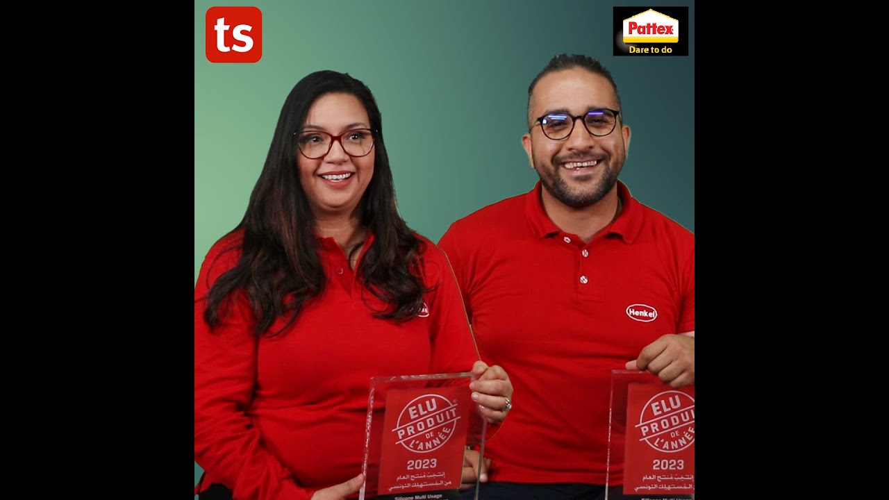 Imen Beljid , Seifeddine Osmane de Henkel Adhesives Technologies Tunisie Elu Produit de l'Année 2023