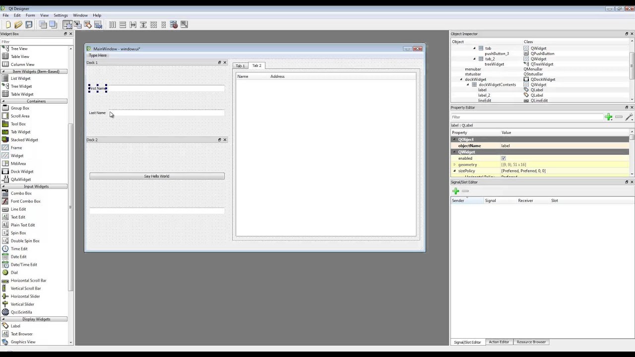 PyQt4 #3 - Layout options in Qt Designer