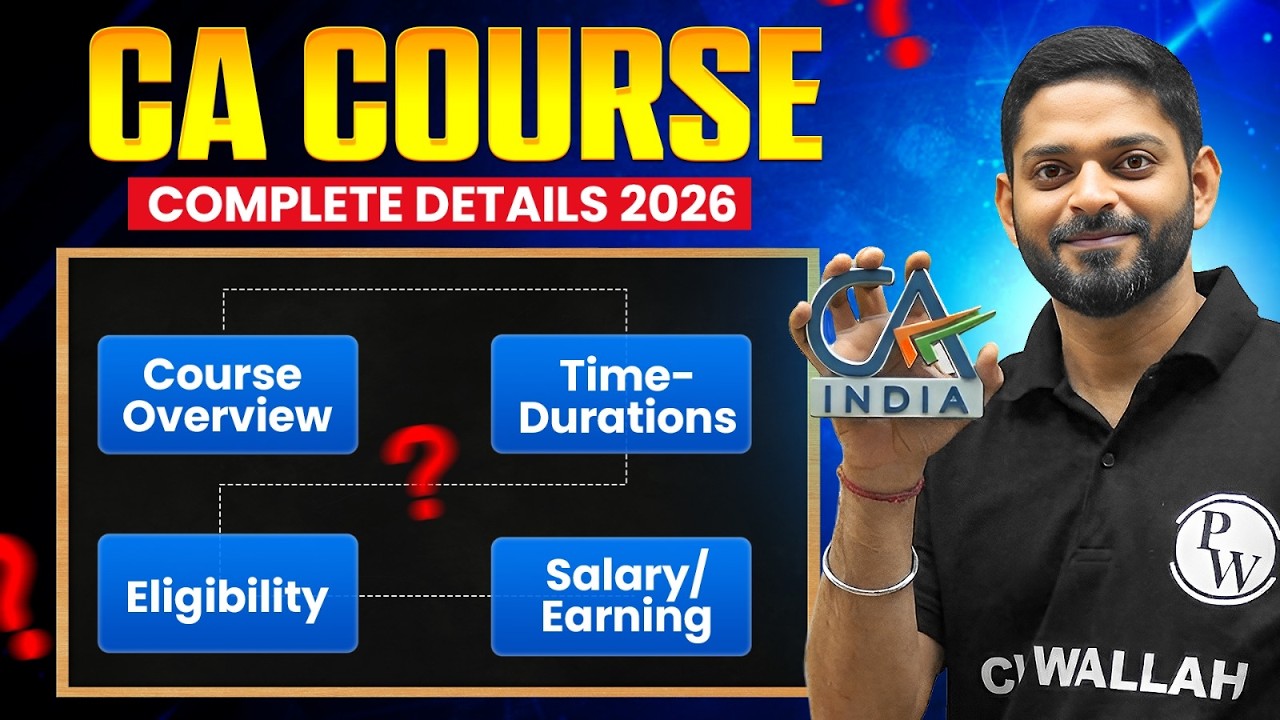 CA Course 2026 Full Details | How to Become CA | Eligibility, Fees, Duration, Salary & Exam Pattern