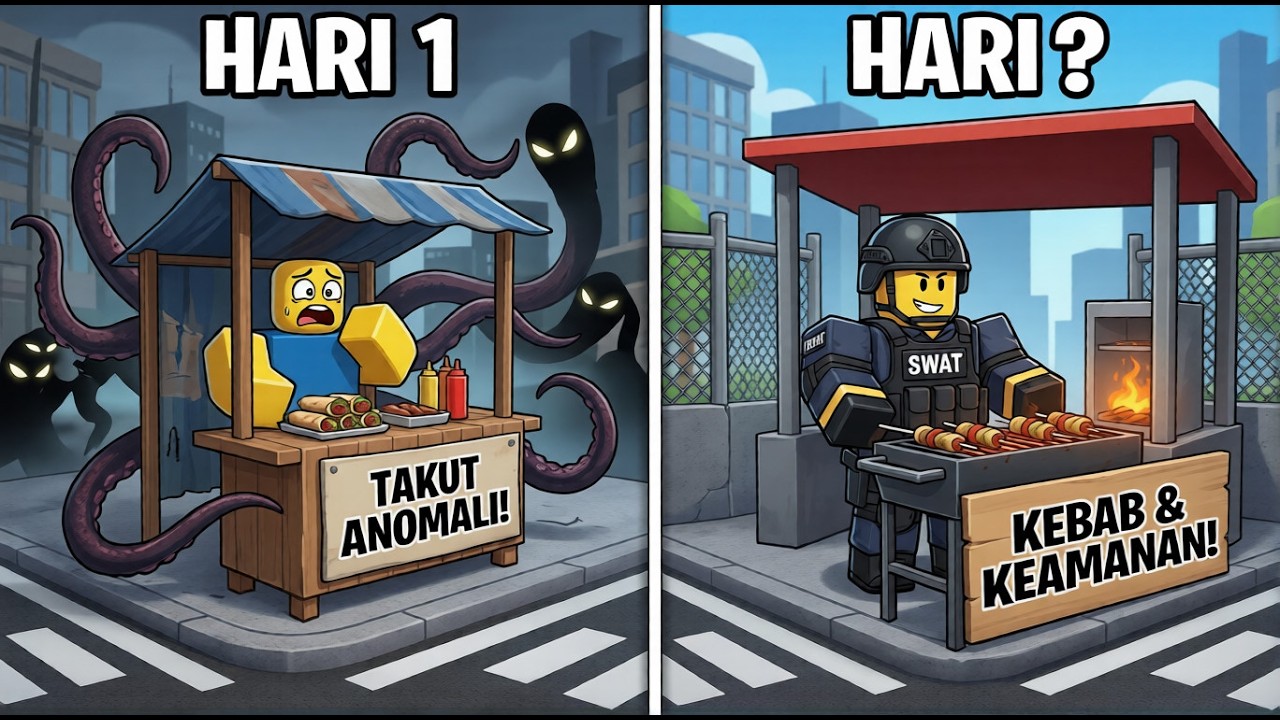 100 HARI PENJAGA TOKO KEBAB,. road side shawarma roblox indonesia