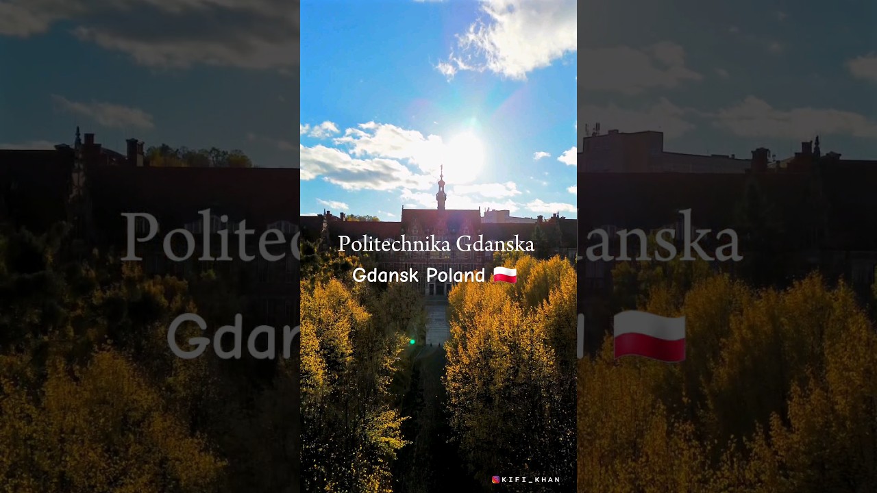 Politechnika Gdanska drone view #travel #erasmus #university #Poland #drone