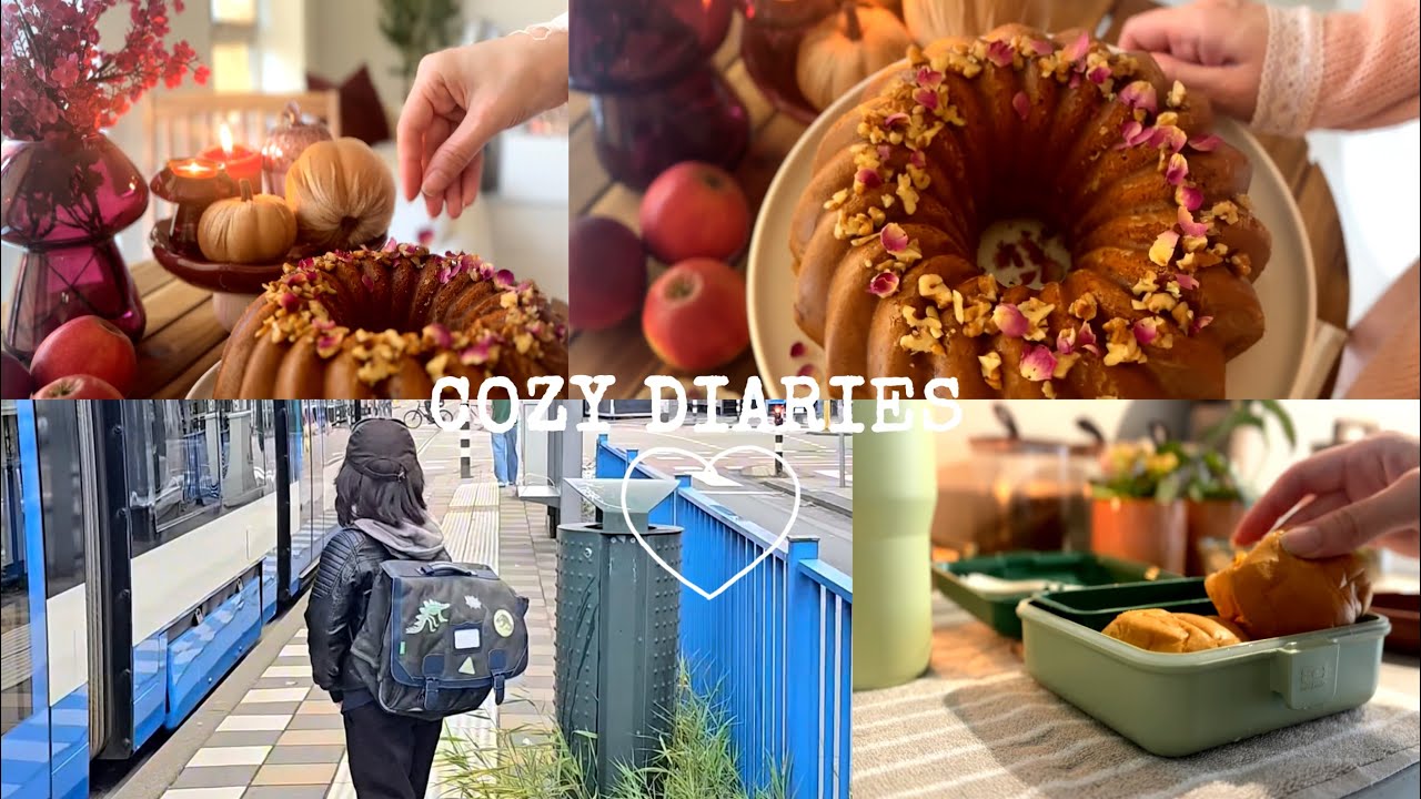 Back-to-School Morning Routine + Apple Cake Baking | Cozy Autumn Diaries
