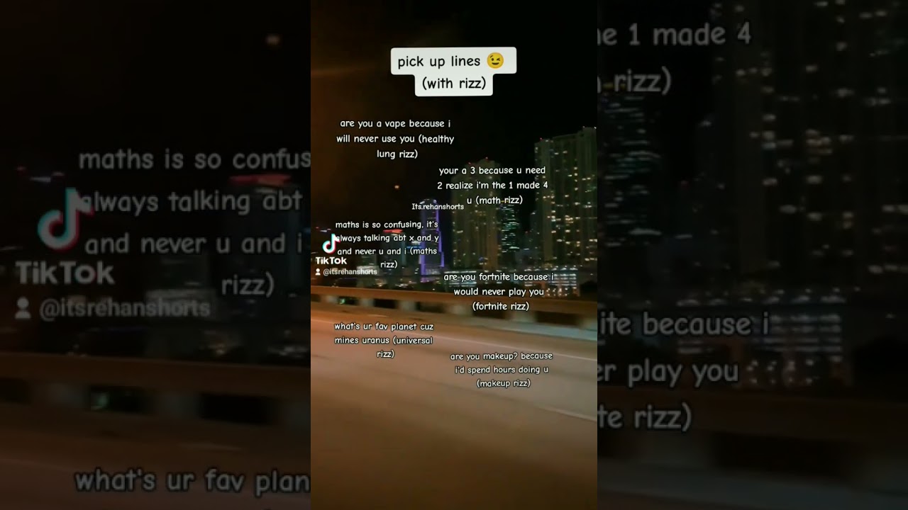 Pickup lines (with rizz) 😉 #shorts #tiktok #pickup #lines #fypシ #foryou #viral #rizz #trend #like