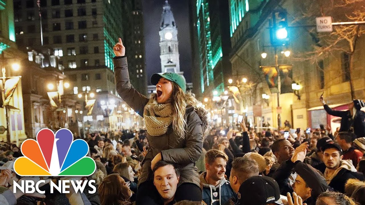 Eagles Fans Flood Streets In Philly For Super Bowl Celebration | NBC News
