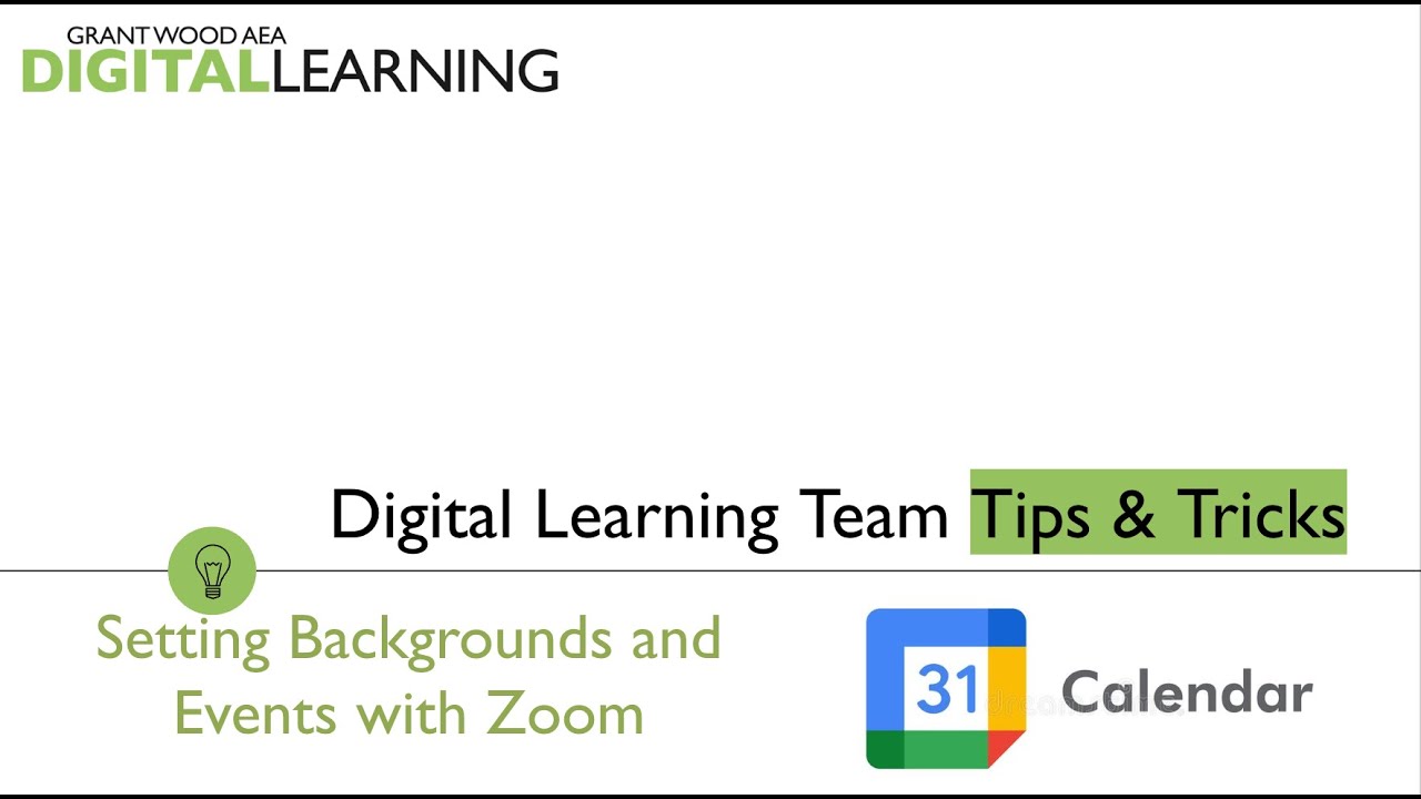 Google Calendar: Setting Backgrounds and Events with Zoom