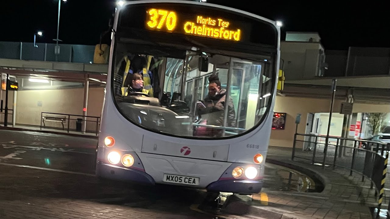 *Kickdown!* *Withdrawn!* First Essex Wright Eclipse Urban Volvo B7RLE 66818 MX05 CEA Route 370