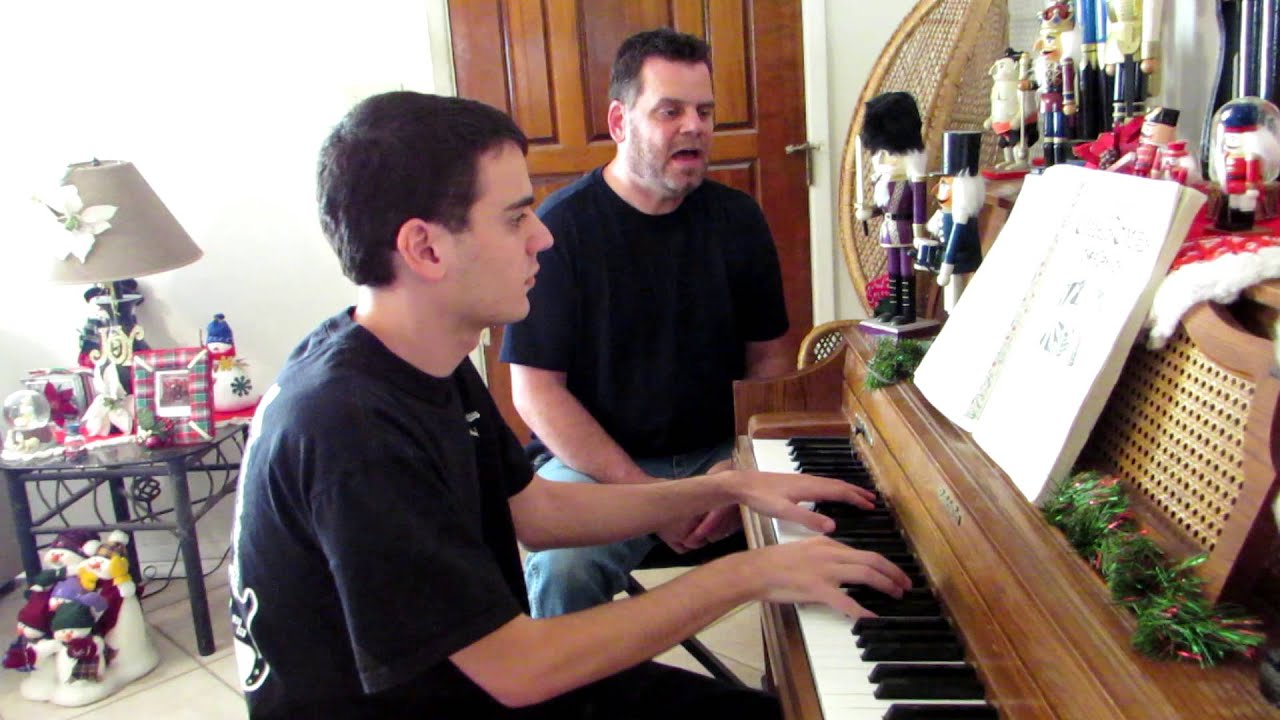 Jesse Perrotta and Dad singing