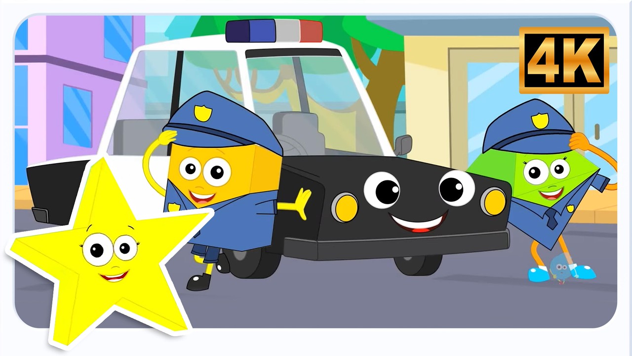Wheels On The Police Car Go Round And Round Nursery Rhymes & Kids Songs