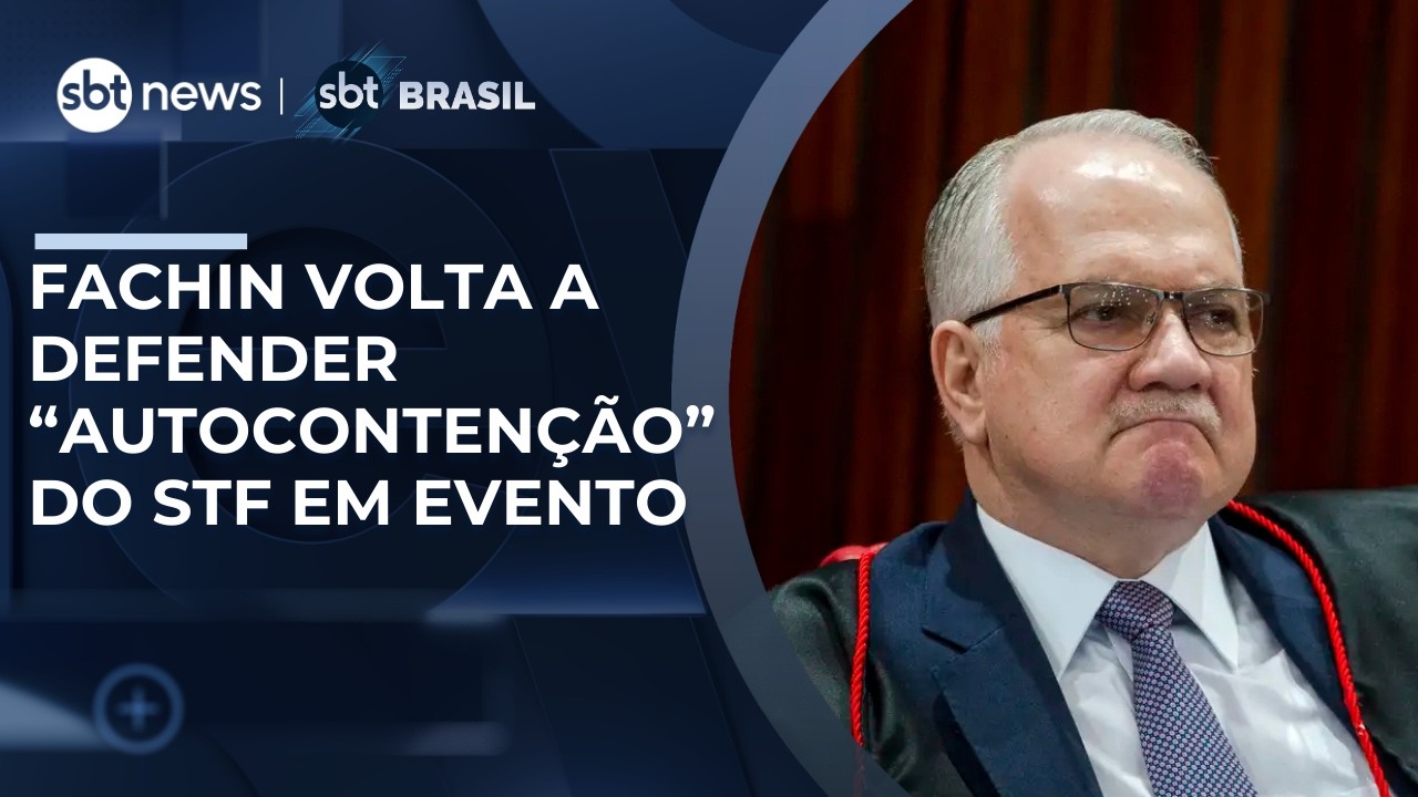 Fachin volta a defender “autocontenção” do STF em discurso a alunos de direito | #SBTBrasil