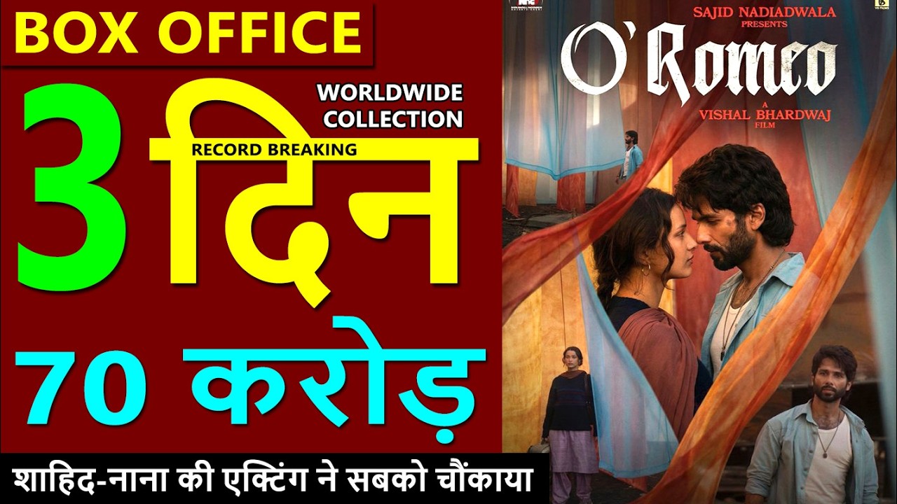 O Romeo Box Office Collection Day 3, O Romeo total worldwide collection, shahid kapoor, tripti
