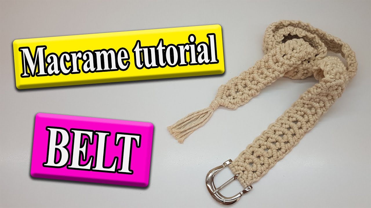 macrame tutorial: macrame BELT | (new design)