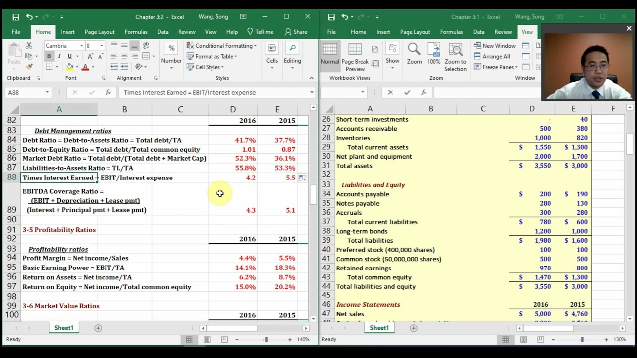 Financial Ratios Excel