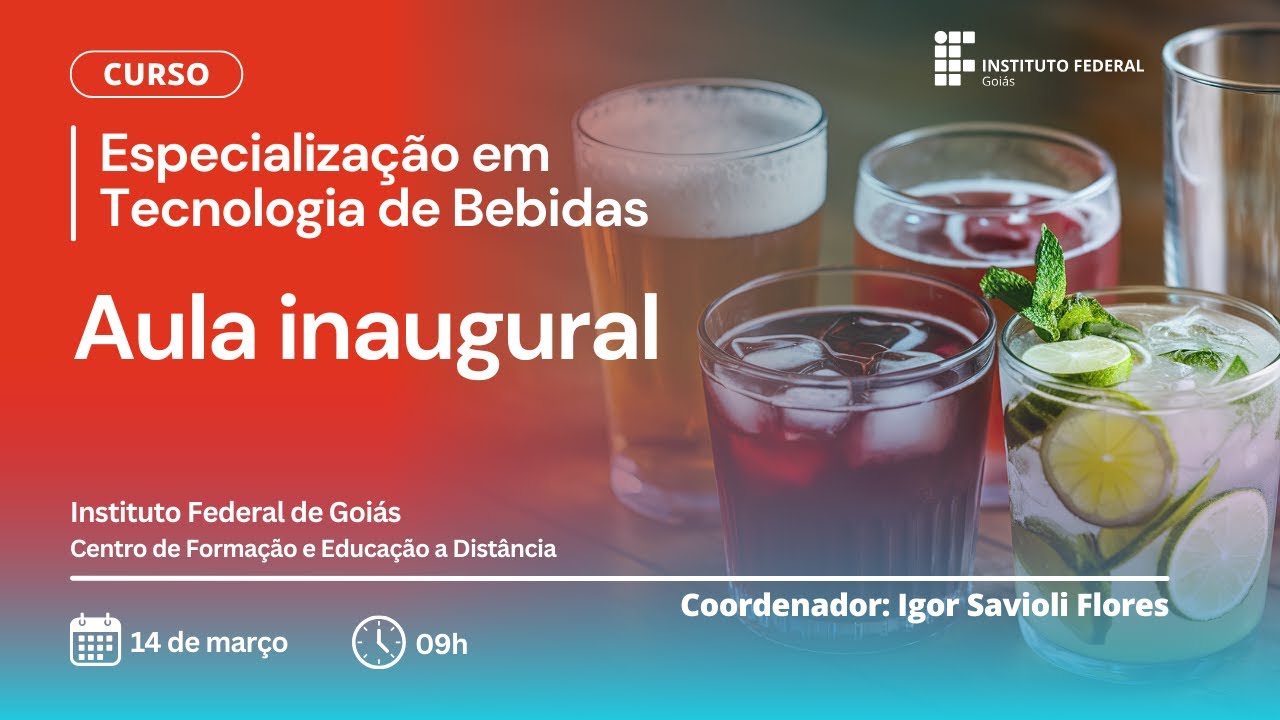 Aula inaugural do Curso de Especialização em Tecnologia de Bebidas