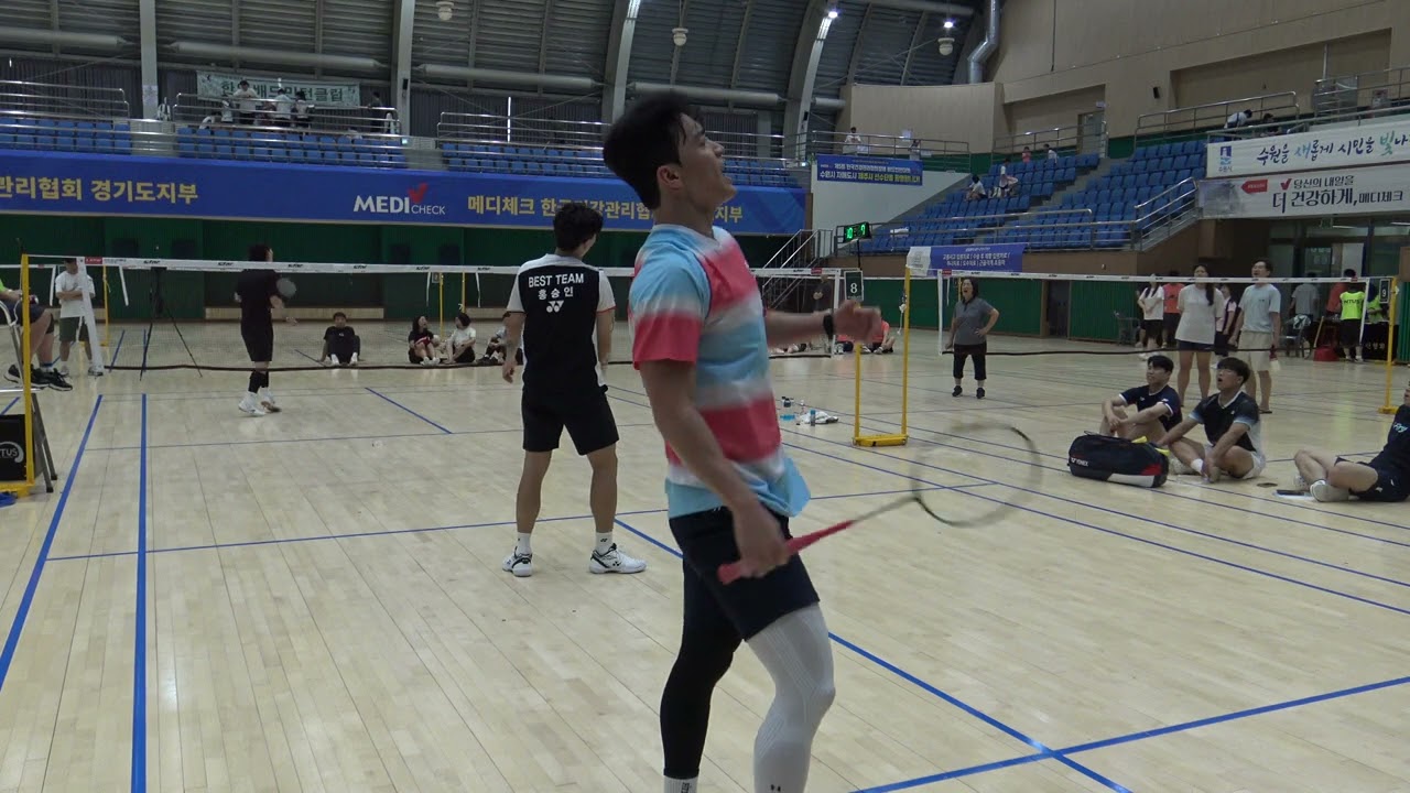 제5회 건강관리협회장배 배드민턴대회 남복준자강 결승 여선동 | 박지수 vs 홍승인 | 권도윤