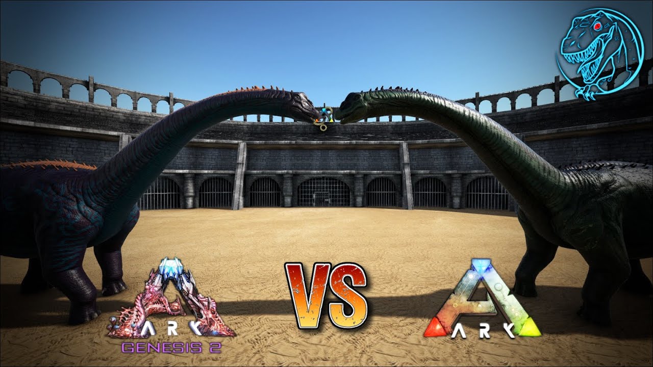 Genesis 2 R-Brontosaurus vs. Normal Brontosaurus | ARK Dino Short Fight 🦎