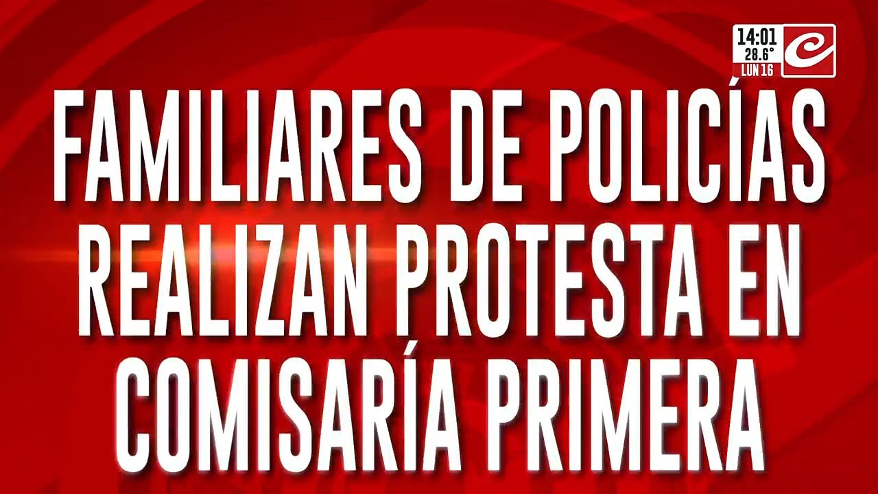 Familiares de policías realizan protesta en comisaría primera de Mar del Plata