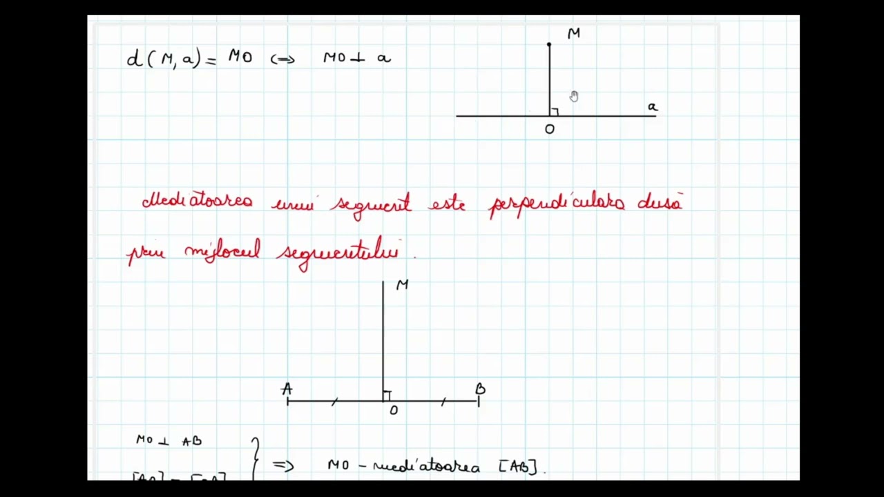 Drepte perpendiculare - Matematica - Geometrie - Teorie si exemple - Clasele 6-7 -Evaluare nationala