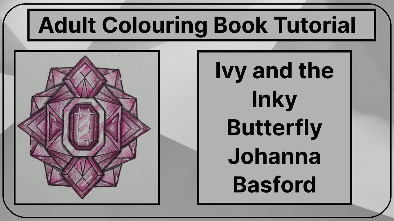 Adult Colouring Tutorial Pink Brooch from Ivy and the Inky Butterfly by Johanna Basford