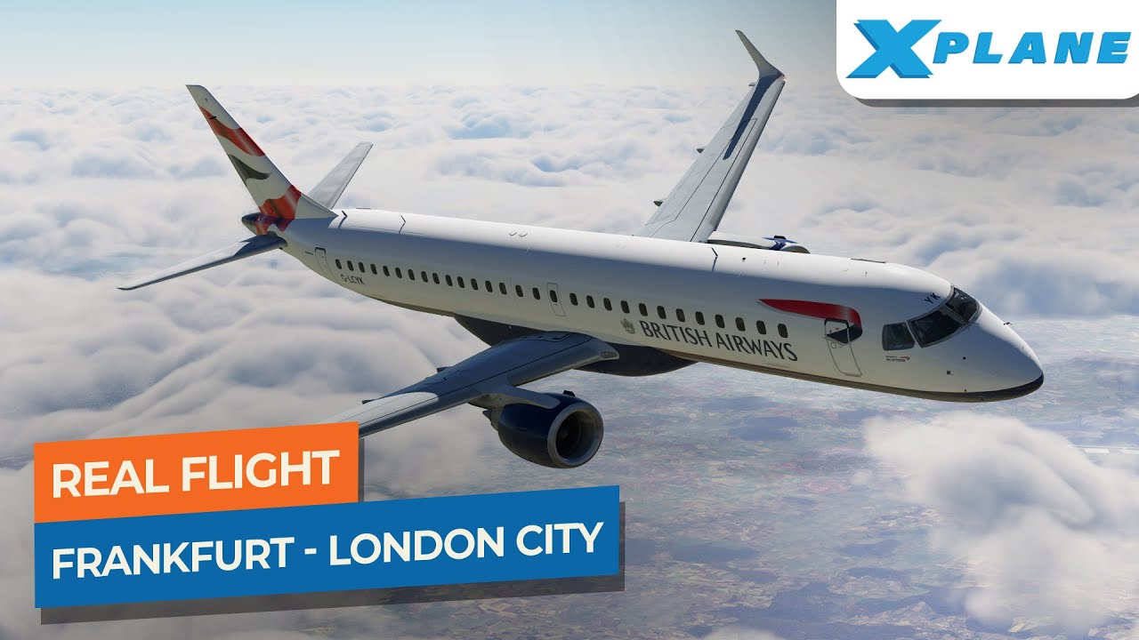 [Real Flight] Frankfurt to London City - Embaer 195 BA Cityflyer｜Drawyah