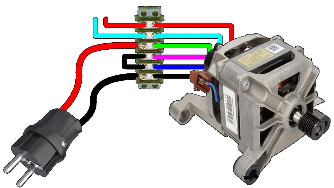 Cómo conectar un motor de LAVADORA de 6 cables con escobillas!