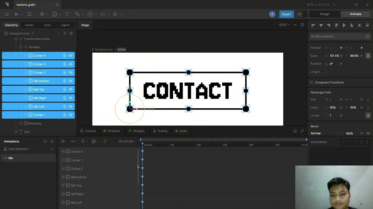 Interactions motions graphic