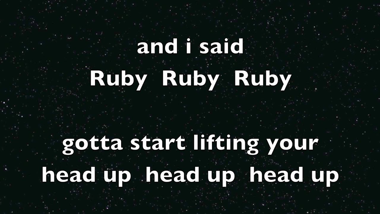 Ruby-  Foster the People song (lyrics on screen)HQ