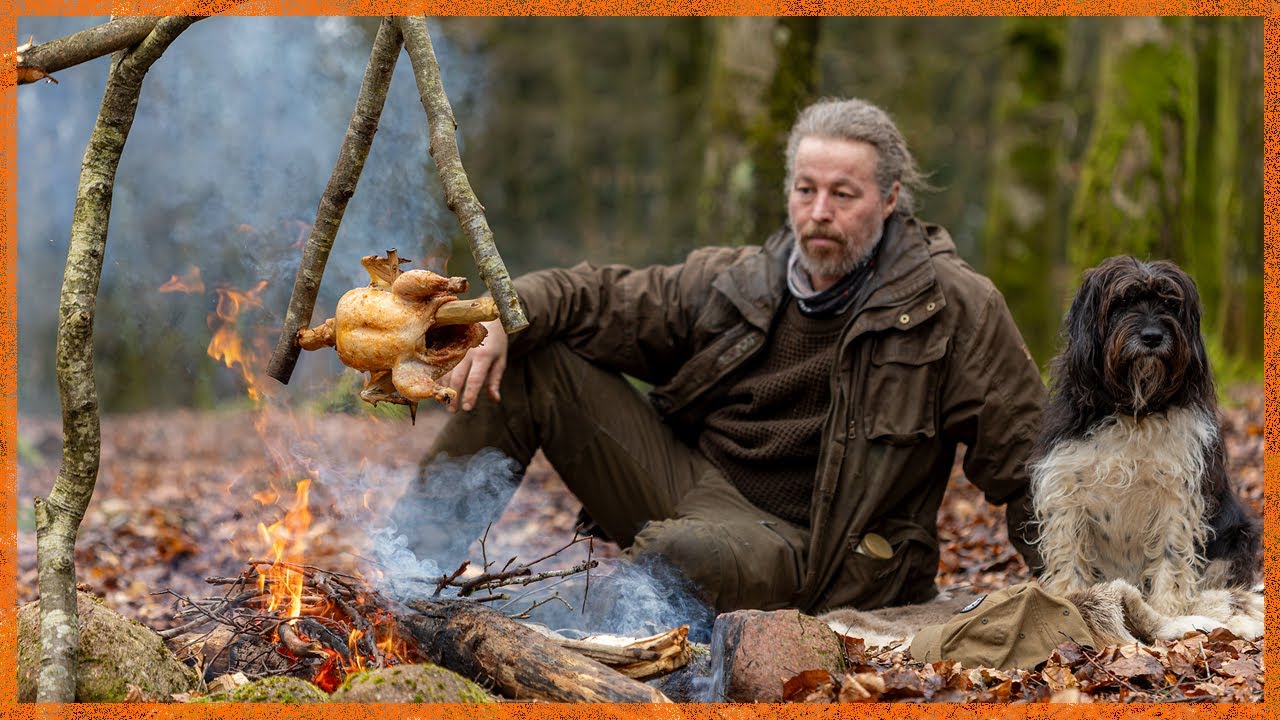 Campfire Cooking - Adjustable Chicken Setup