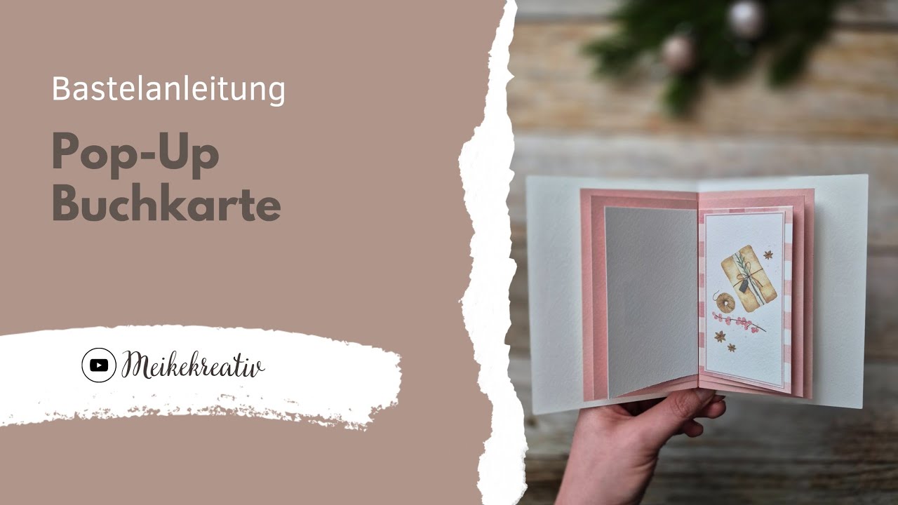 Anleitung | Pop-Up Buchkarte | Serie Rosa Wintermärchen | Café Constanze