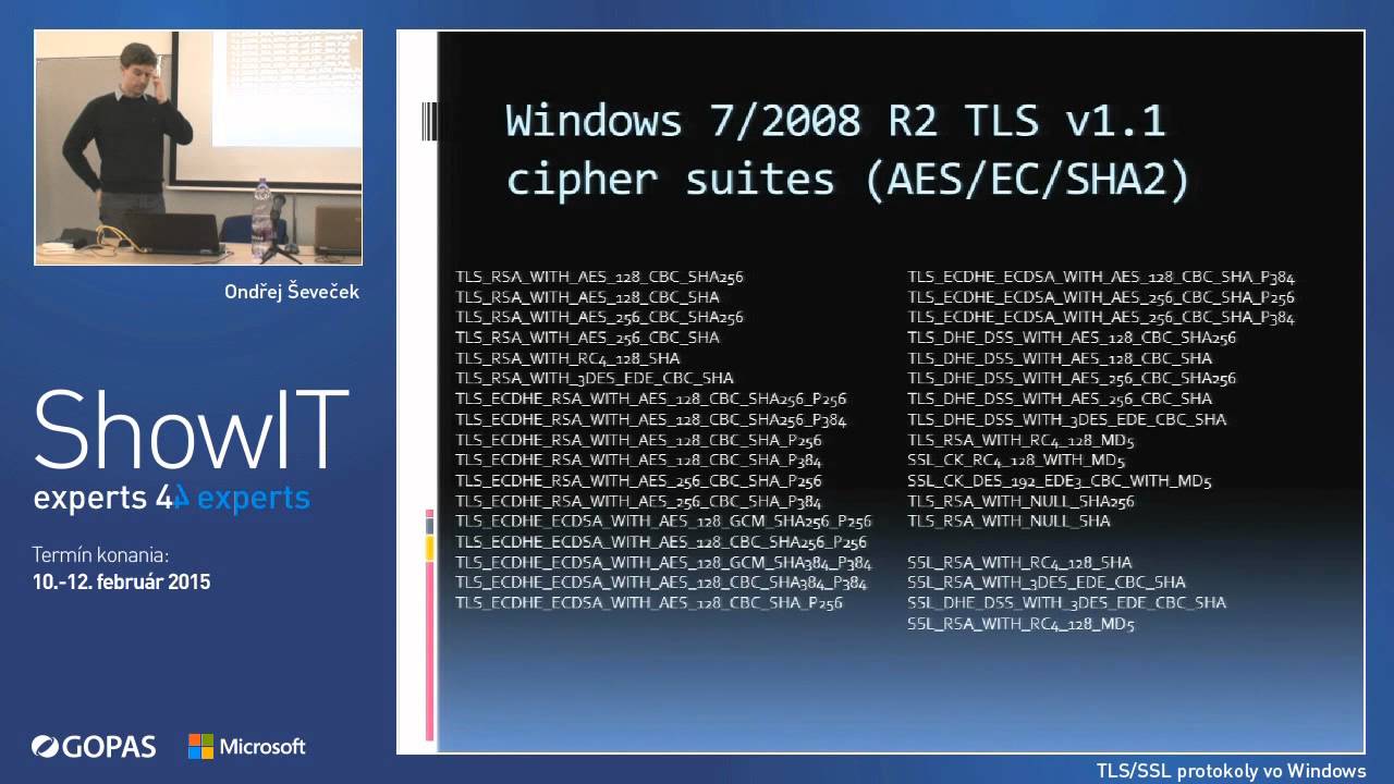 ShowIT 2015: TLS/SSL protokoly vo Windows (Ondrej Sevecek)