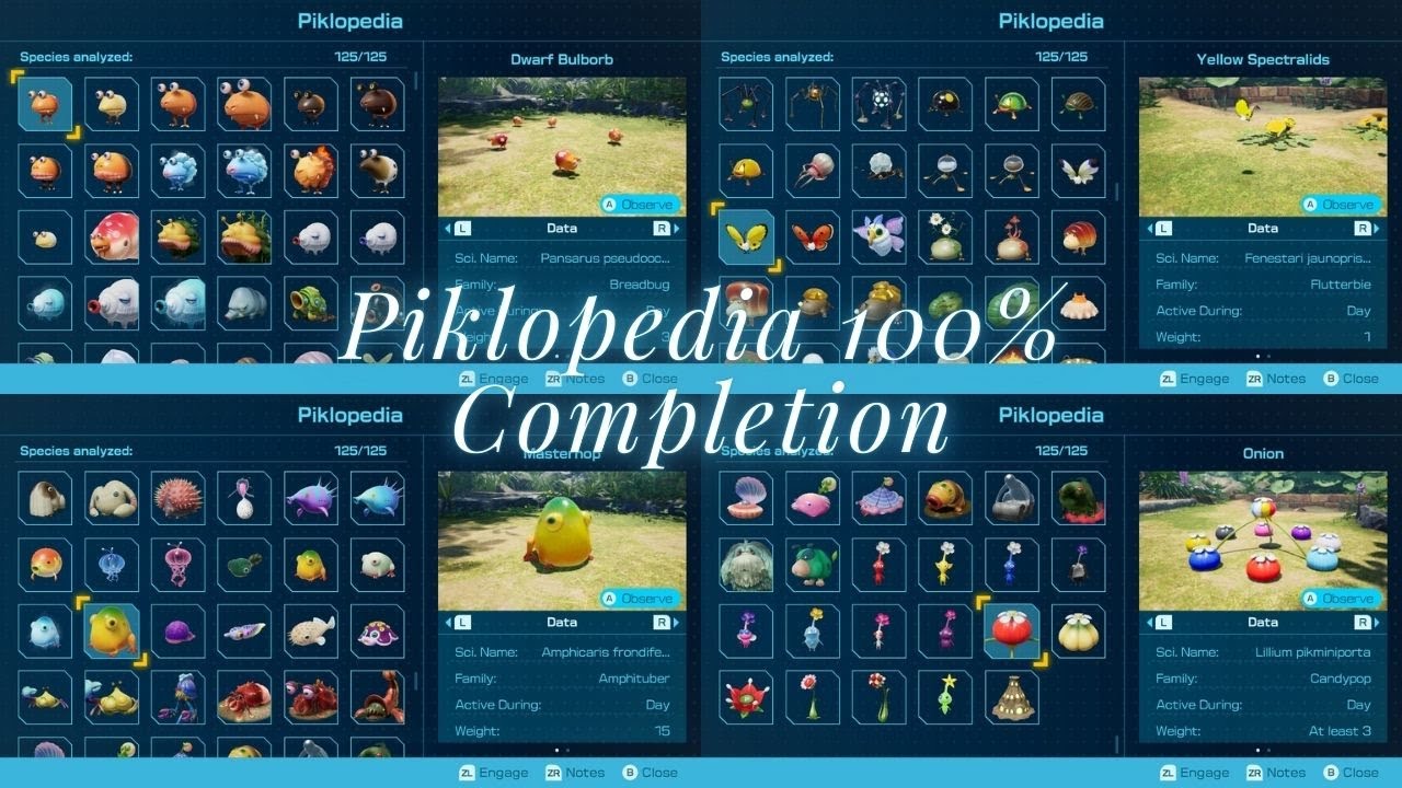 Pikmin 4 Piklopedia 100% Completion
