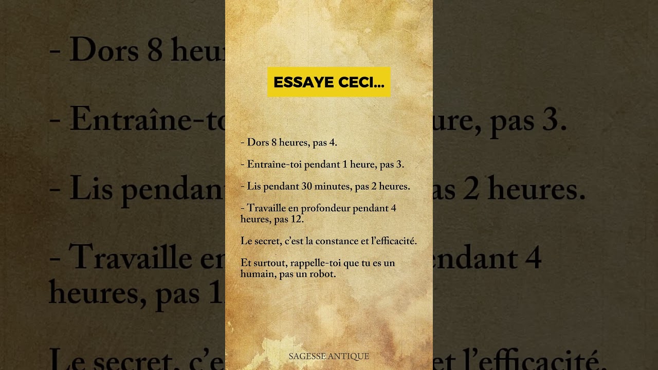 🏺✨ Essaye Ceci : La Sagesse Antique 🚀🧠 #developpementpersonnel #citation #conseils   Sagesse Antique