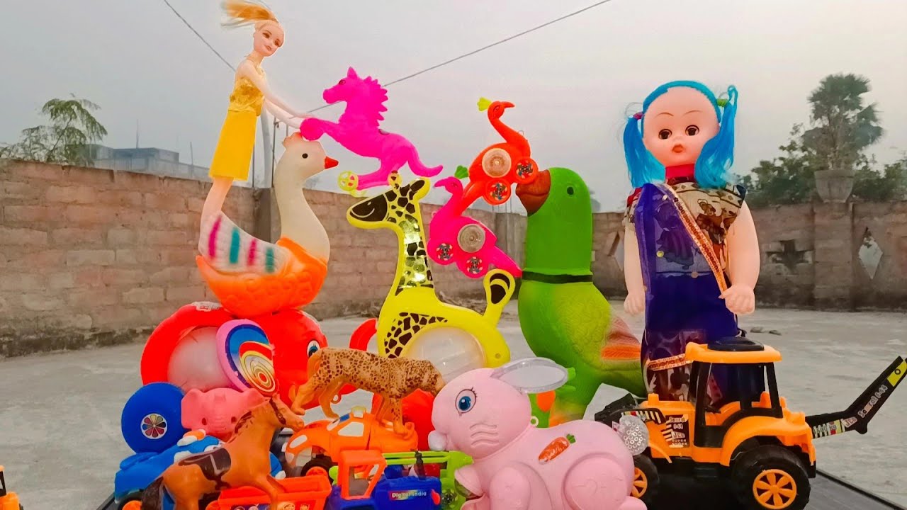 बेबी, खरगोश और हाथी चला मेला घूमने 😍 । Kids pretend toy l Toy Bee 