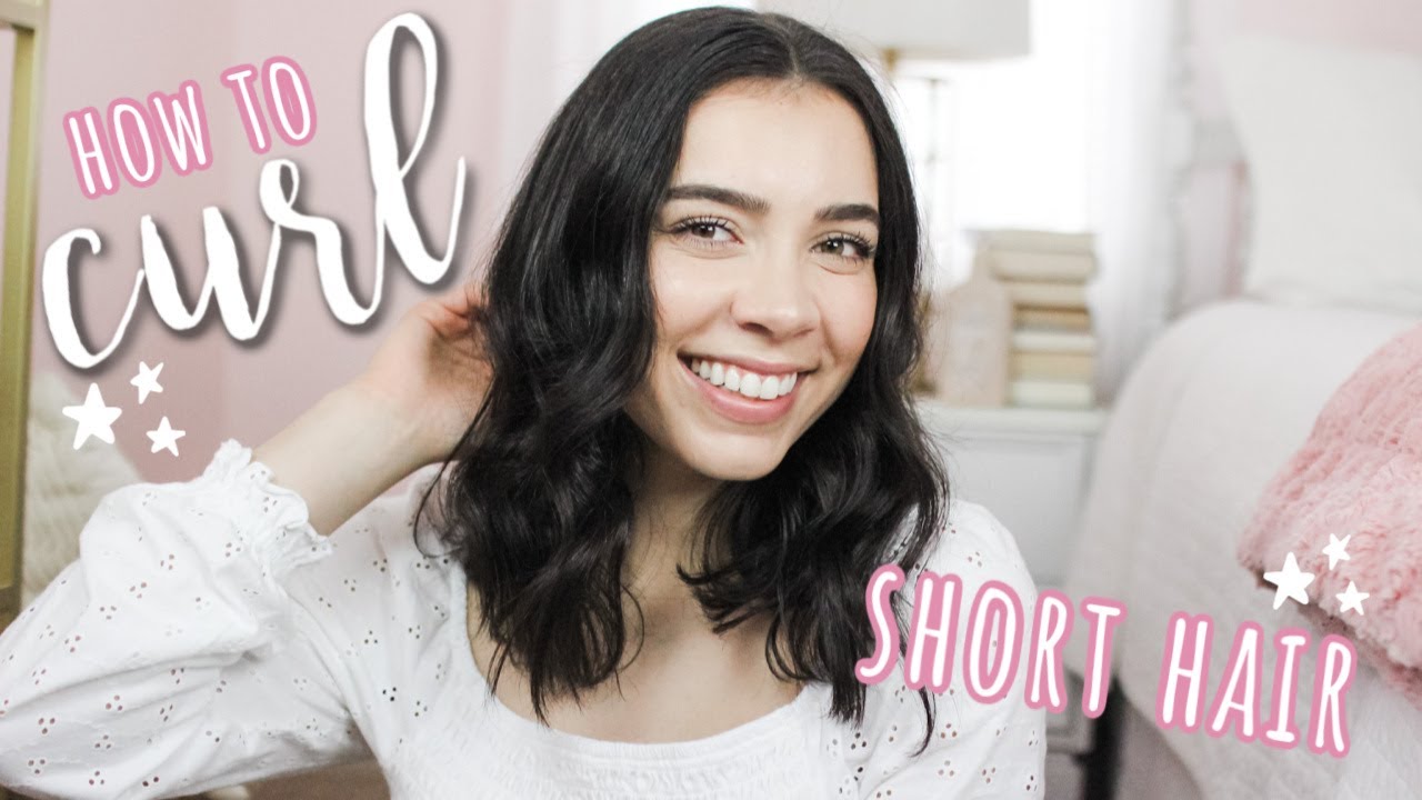 HOW I CURL MY SHORT HAIR | Easy Beachy Curls