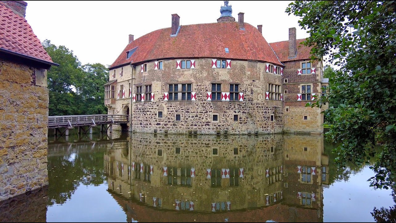 4K60 Walking tour of Lüdinghausen Germany (Burg Lüdinghausen, Burg Vischering) September 2021